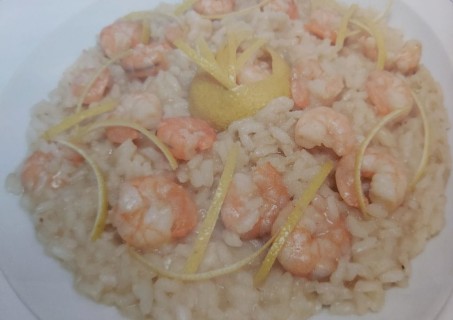 Risotto gamberetti e bergamotto, sapore fresco di Calabria